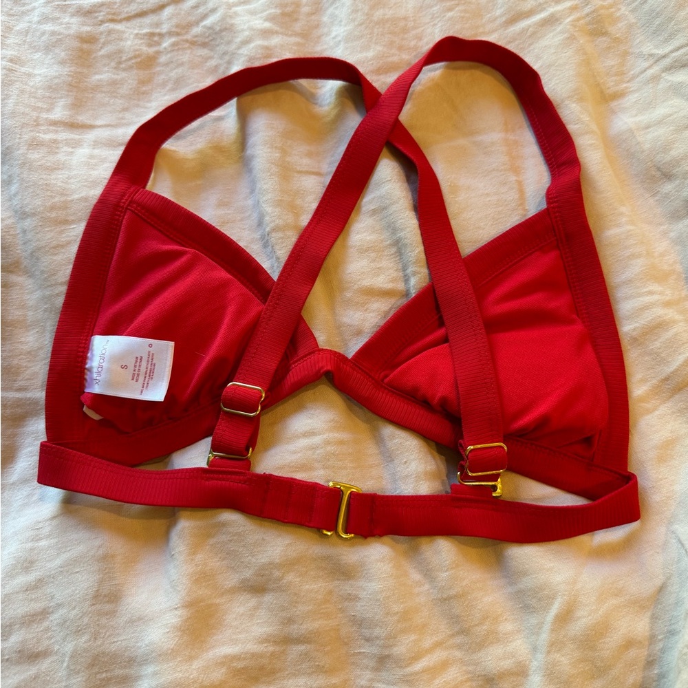 Red bathing suit top